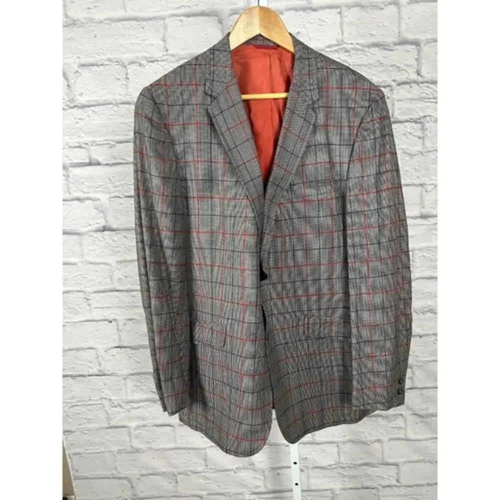 Delton Ltd.Thomas Watt Carmel By The Sea Men's Wool Plaid Blazer Single-Breasted